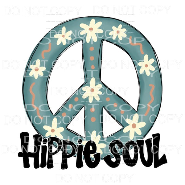 Hippie Soul Daisies Peace Sign Sublimation transfers - Heat 