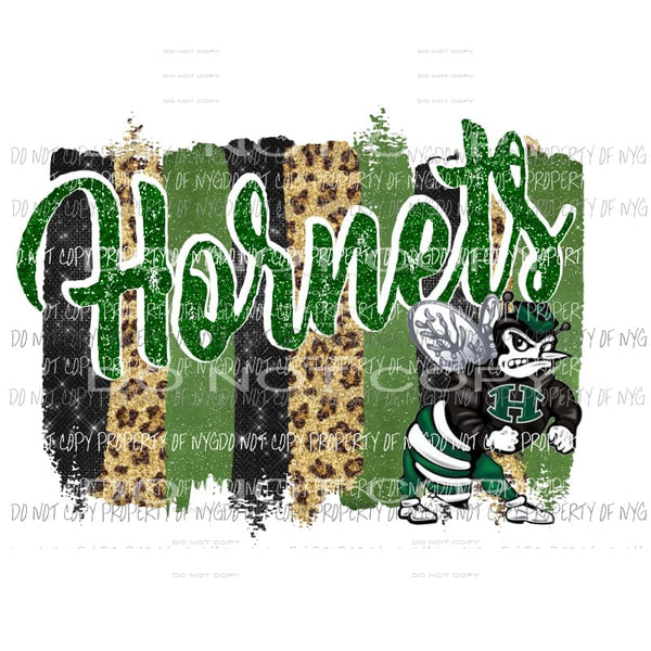 Hornets Green Paint pallet Sublimation transfers Heat Transfer