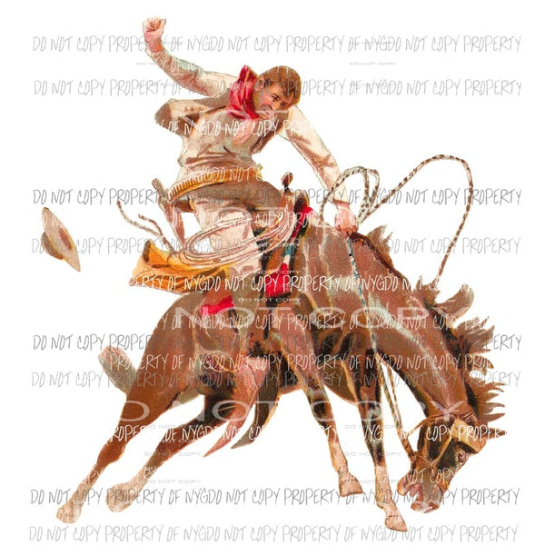 Horse Rider Cowboy Sublimation transfers Heat Transfer