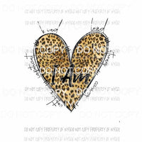 I AM kind loved #3 brown leopard Sublimation transfers Heat Transfer