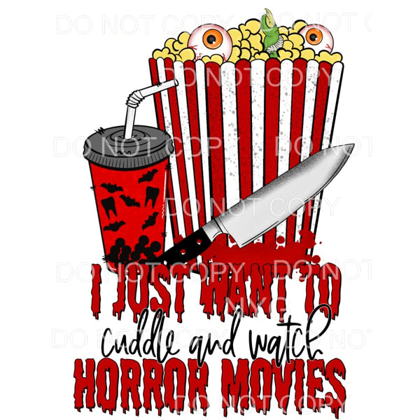 I Just Want To Cuddle And Watch Horror Movies Red Drink Cup 