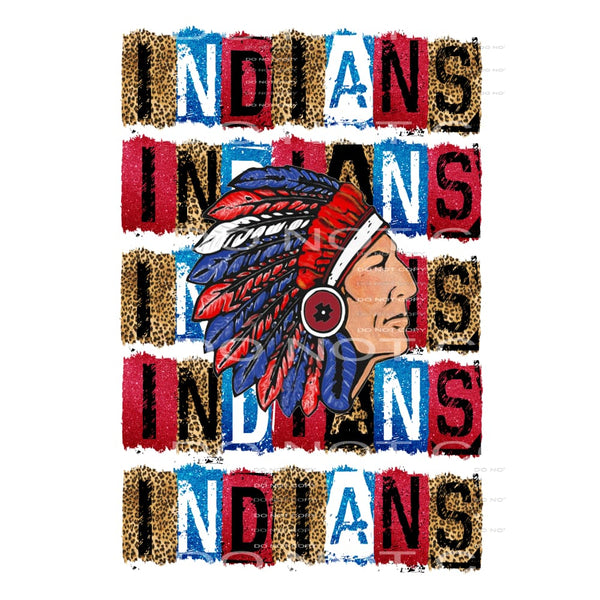 Indians Block Letters # 9972 Sublimation transfers - Heat 