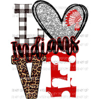 Indians love polka dot heart red silver Sublimation transfers Heat Transfer