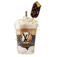 Inspired LV Ice coffee # 44412 Sublimation transfers - Heat 