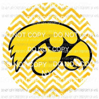 Iowa Hawkeyes chevron circle Sublimation transfers Heat Transfer