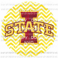 Iowa State Cyclones chevron circle Sublimation transfers Heat Transfer