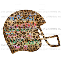 Its the most wonderful time of the year helmet Leopard football Sublimation transfer Heat Transfer