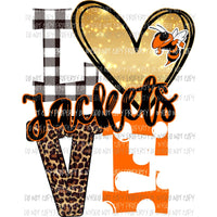 Jackets Orange and black bee love polka dot Sublimation transfers Heat Transfer