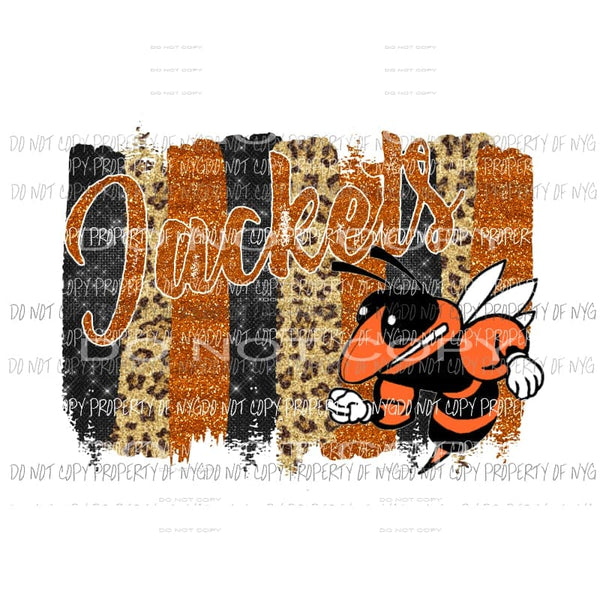 Jackets Paint pallet Orange and Black yellow jackets Sublimation transfers Heat Transfer