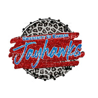 jayhawks leopard circle # 8132 Sublimation transfers - Heat