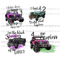 Jeep Designs 1-4 you choose sublimation transfer Heat Transfer