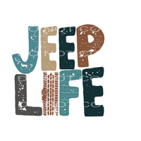 Jeep Life # 2266 Sublimation transfers - Heat Transfer