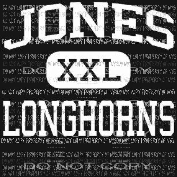 Jones XXL Black Sublimation transfers Heat Transfer