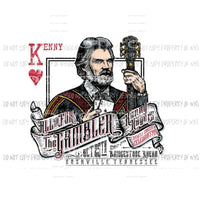 Kenny Rogers # 8 Country Sublimation transfers Heat Transfer