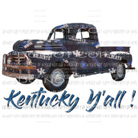 Kentucky Yall truck 2 Denim Blue Sublimation transfers Heat Transfer