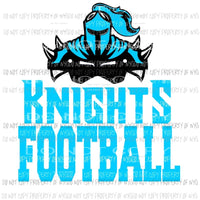 Knights Football words Blue school 2 Sublimation transfers Heat Transfer