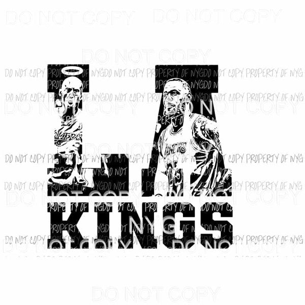 Kobe #10 LA Kings bryant lebron james lakers sketch Sublimation transfers Heat Transfer