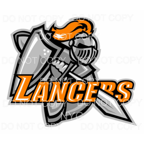 Lancers Sports Orange Grey #1063 Sublimation transfers - 