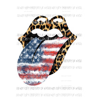 leopard flag rolling stones lips # 1 Sublimation transfers Heat Transfer