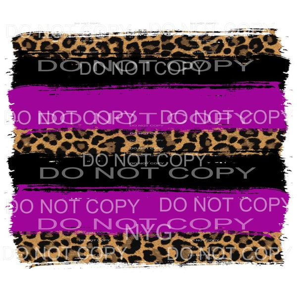 Leopard Purple Black Sheet Sublimation transfers - 13 x 9 