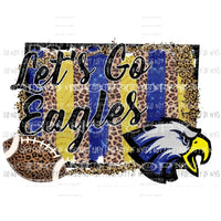 Lets go Eagles Blue and yellow Sublimation transfers Heat Transfer