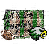 Lets go Eagles Green Sublimation transfers Heat Transfer