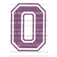 Letter O purple school Sublimation transfers Heat Transfer