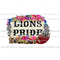 Lions Pride Football serape leopard Sublimation transfers Heat Transfer