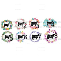 Live stock show COW choose 1-8 sublimation transfers