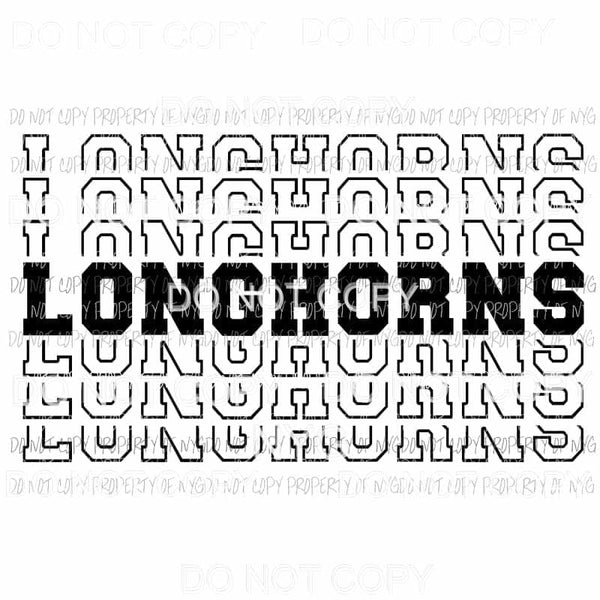 Longhorns mirrored Sublimation transfers Heat Transfer