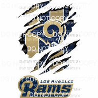 Los Angeles Rams ripped design Sublimation transfers Heat Transfer