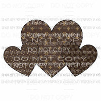 Louis Vuitton hearts trio LV Sublimation transfers Heat Transfer