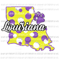 Louisiana Dots 1 Sublimation transfers Heat Transfer