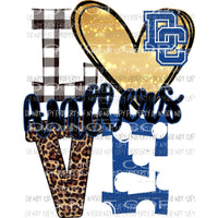 LOVE Antlers leopard polka dot heart DC Sublimation transfers Heat Transfer