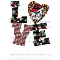 Love Bulldogs 4 Georgia Sublimation transfers Heat Transfer