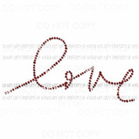 Love cursive valentine word art Sublimation transfers Heat Transfer