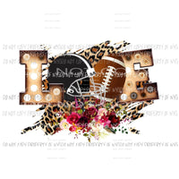 Love Football flowers Leopard Sublimation transfers Heat Transfer