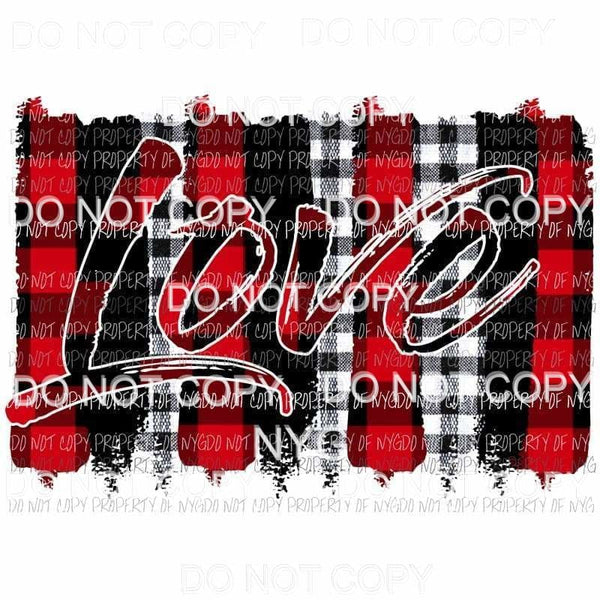 love plaid 12 Sublimation transfers Heat Transfer