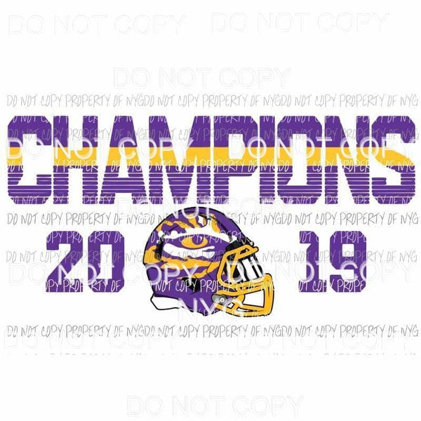 LSU Champs # 3 tigers Sublimation transfers Heat Transfer