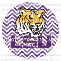 LSU Tigers chevron circle Sublimation transfers Heat Transfer