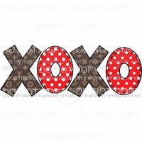 LV XOXO brown red polka dots louis vuitton Sublimation transfers Heat Transfer