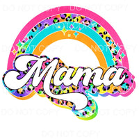 mama rainbow leopard Lisa Frank Sublimation transfers - Heat