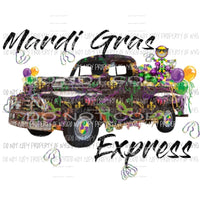 Mardi Gras Express Truck Sublimation transfers Heat Transfer