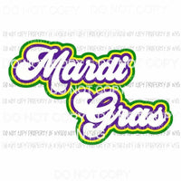 Mardi Gras Retro Style #1 Sublimation transfers Heat Transfer