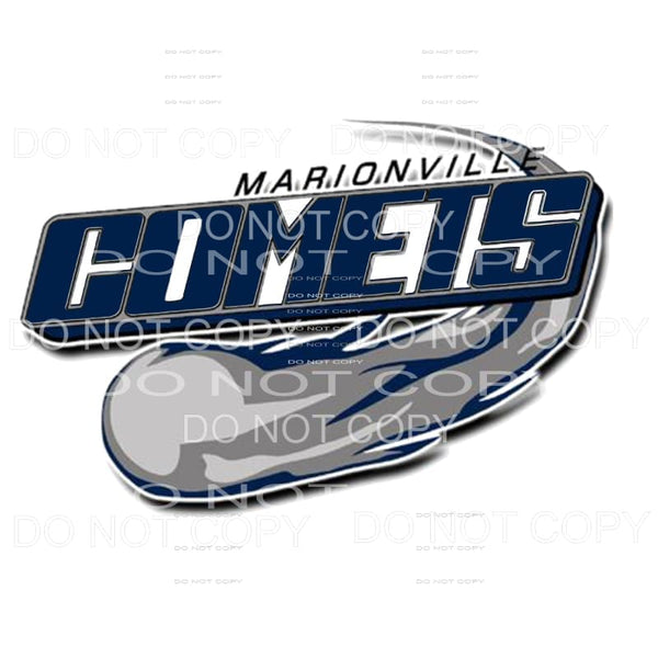 Marionville Comets Football #1 Sublimation transfers - Heat 