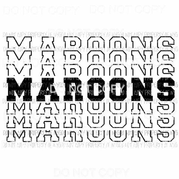 Maroons mirrored Sublimation transfers Heat Transfer