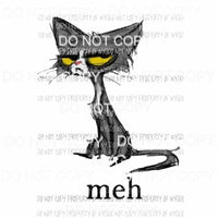 Meh Cat Sublimation transfers Heat Transfer