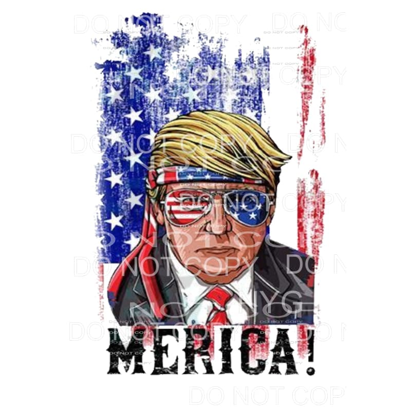 Martodesigns Merica Trump Usa America Flag Sublimation