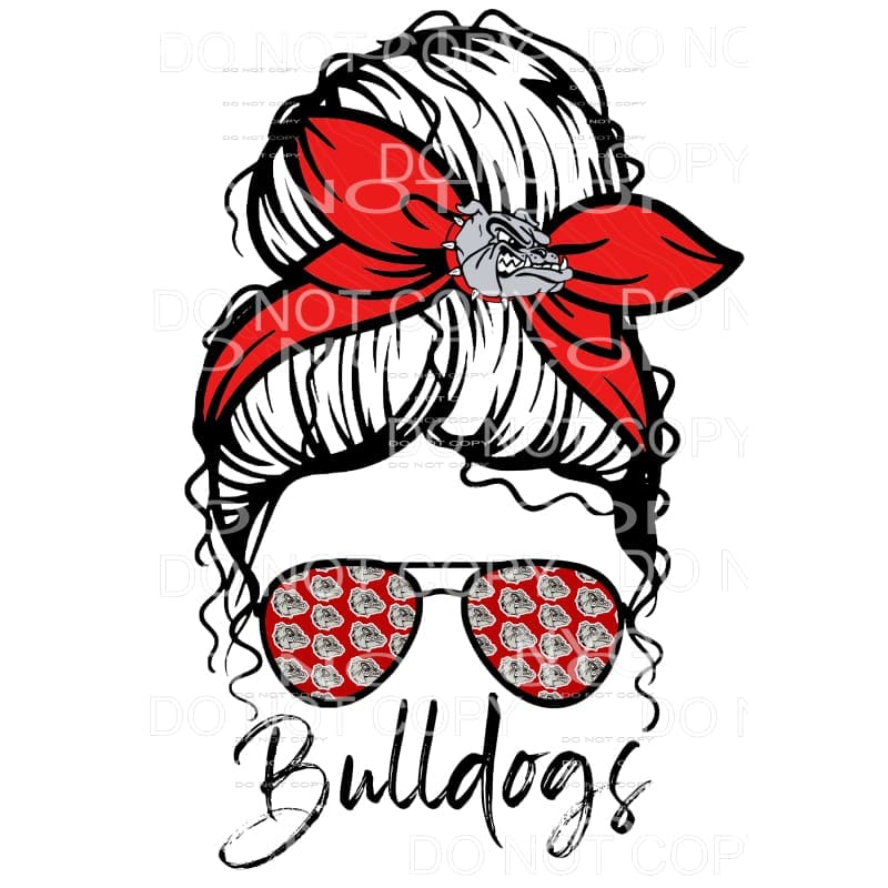 martodesigns - Messy Bun Bulldogs # 585 Sublimation