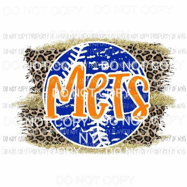 Mets baseball leopard Sublimation transfers Heat Transfer